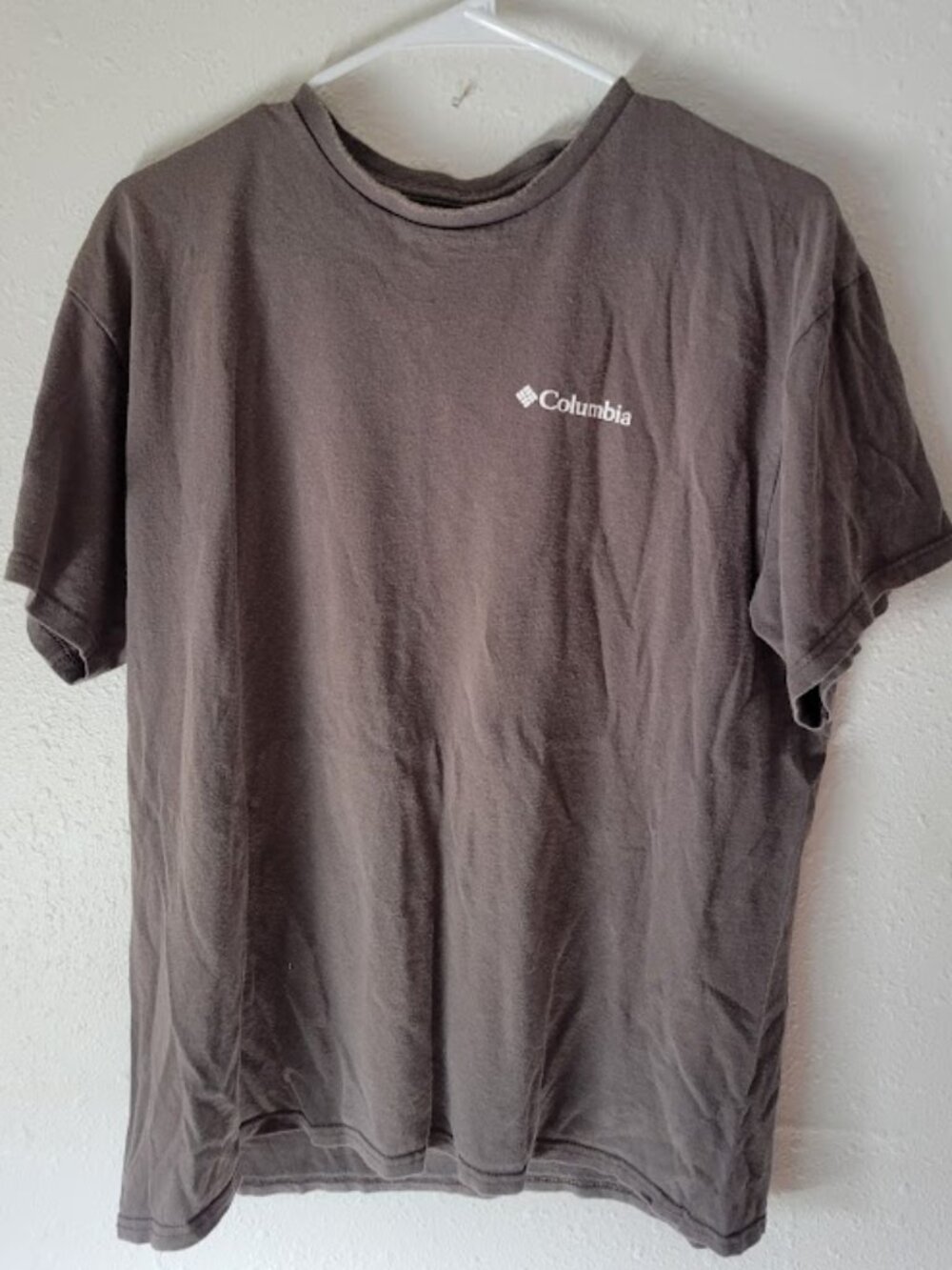 Columbia Graphic Logo T-Shirt Men's Large Brown Outdoor Tee